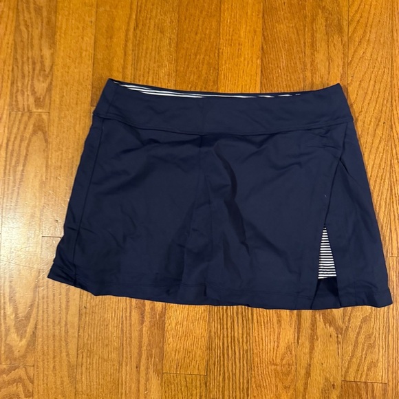 Southern Tide Striped Navy Skort Womens Size L - Picture 1 of 5